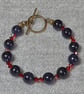 Blue Goldstone and Red Crystal Bracelet - Image 4