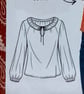 Paper Sewing Pattern, Boho Style Blouse, New and Unopened (Code 001T) - Image 2
