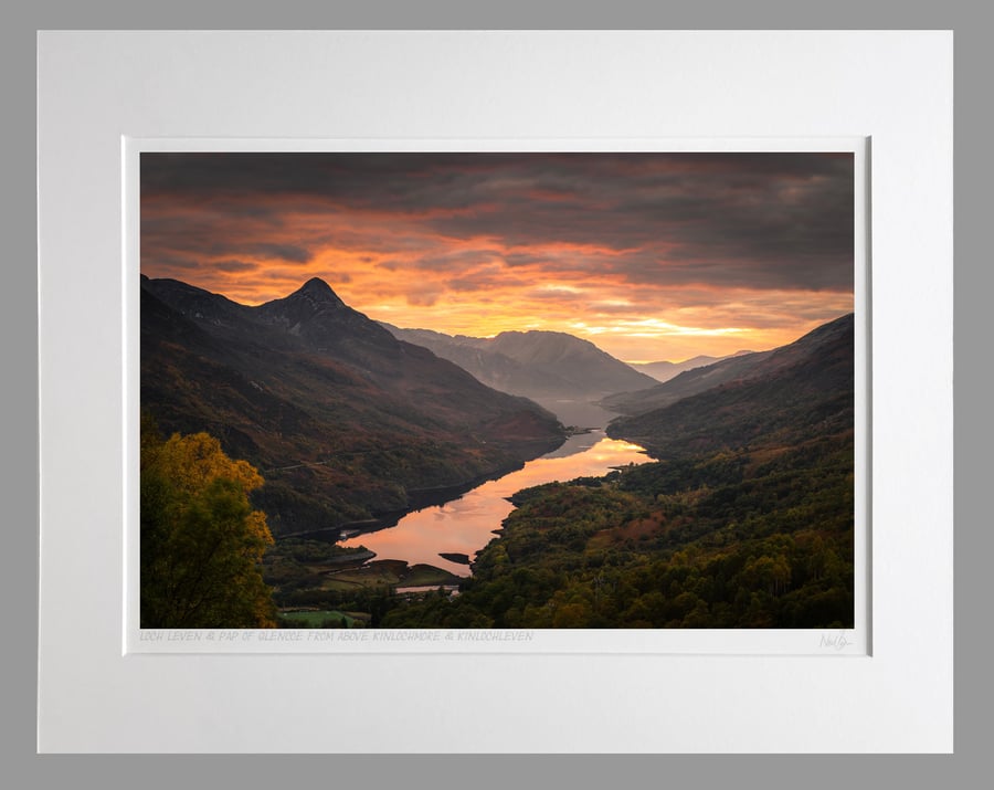 Loch Leven and Pap of Glencoe, Scotland - A3 (50x40cm) Unframed Print