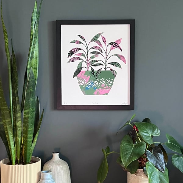 Sage Plant Wall Art, Limited Variable Edition Screenprint