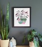 Sage Plant Wall Art, Limited Variable Edition Screenprint
