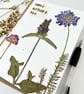 Handmade Mother's Day Card, Real Pressed Flowers - Image 2