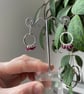 Garnet Gemstone Super Disco Ruffle Circle Earrings - Image 1