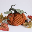 macrame pumpkin, autumn decoration, Halloween pumpkin