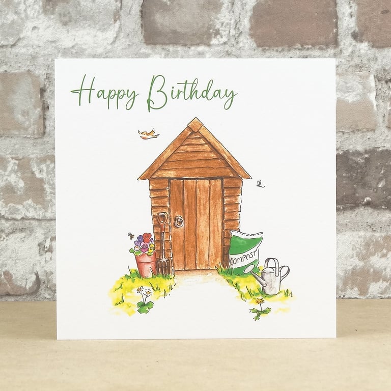 Birthday Card Garden Shed