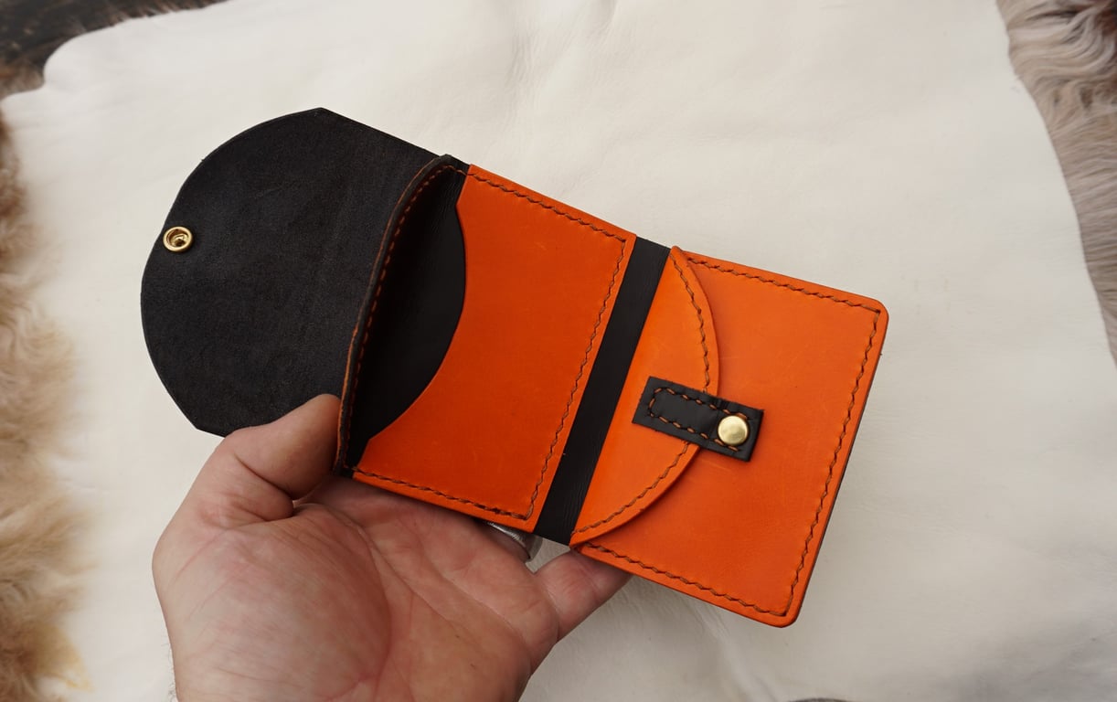 Trifold Wallet Italian Genuine Leather Wallet Handmade