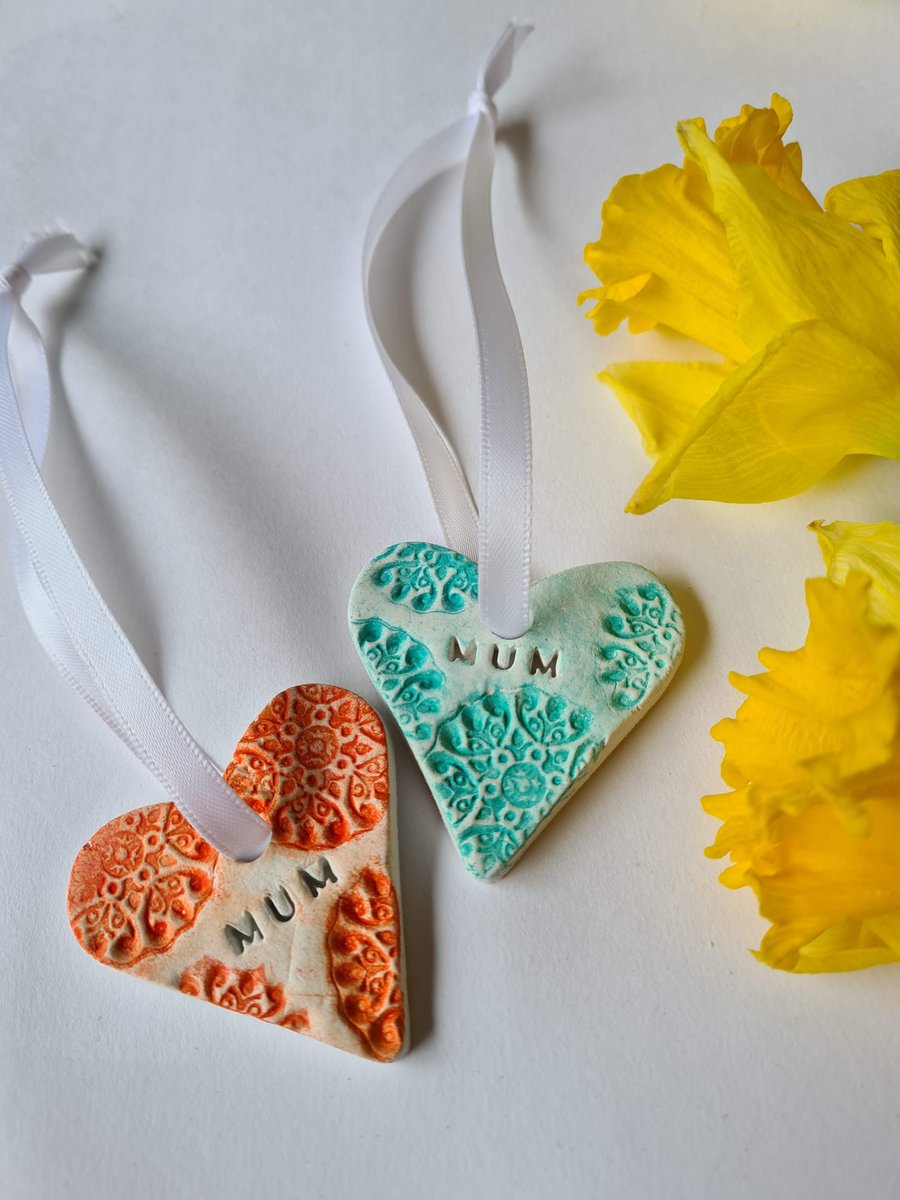 Mother's Day heart clay hanging decoration gift tag home decor