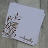 Brown Embossed Wheat - With Sympathy Card
