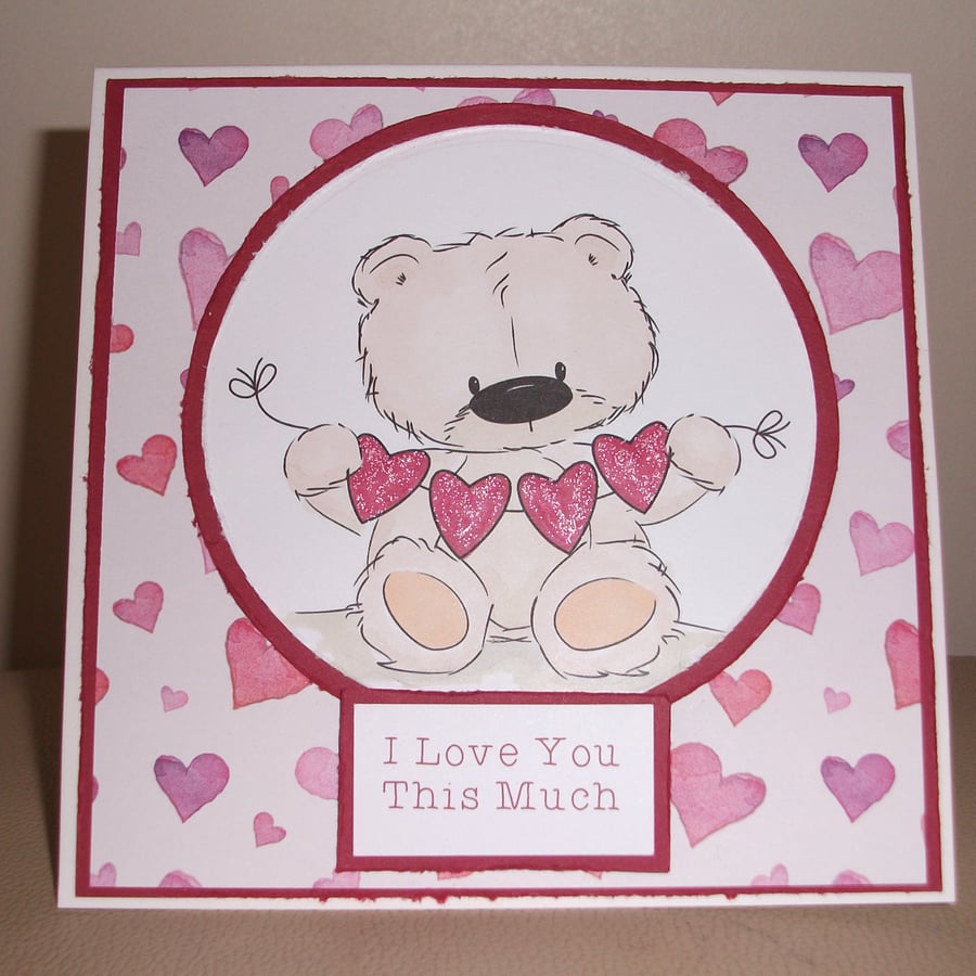 Cute bear love card - anniversary or valentine