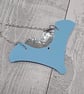 Recycled Aluminium Drink Can Base Blue Acrylic Shield Inspired Necklace Pendant - Image 5