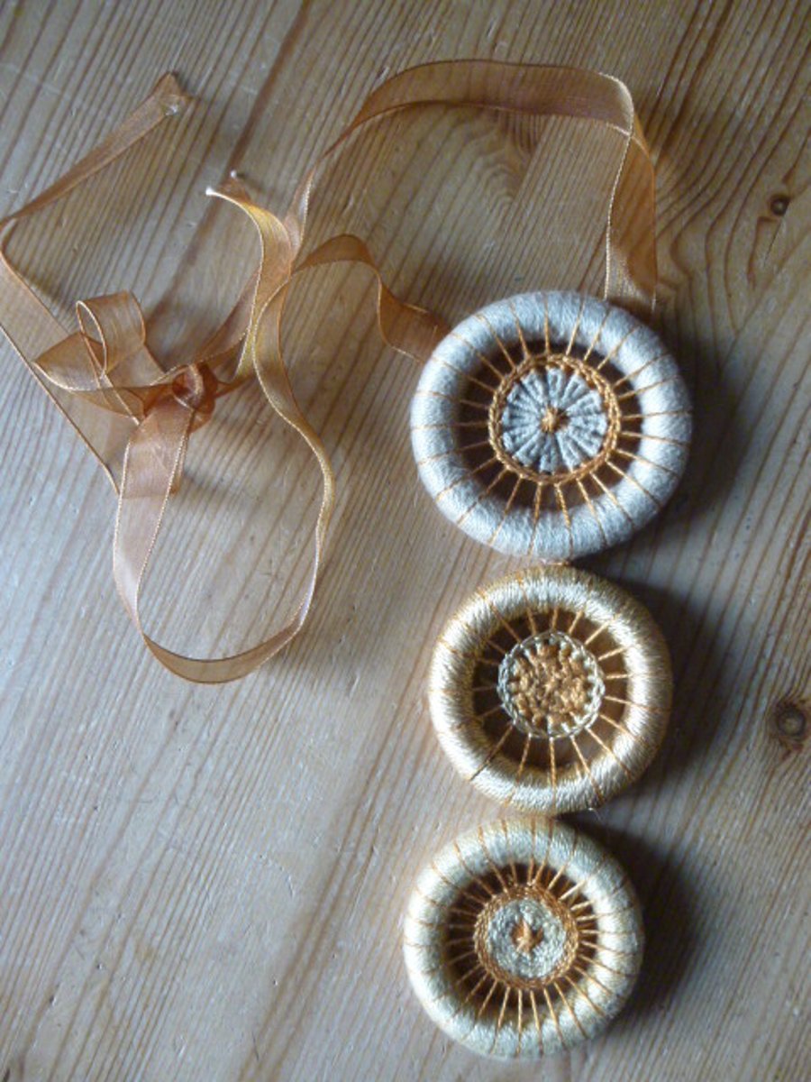 Chunky Dorset Button Neck Piece, Sun and Sand