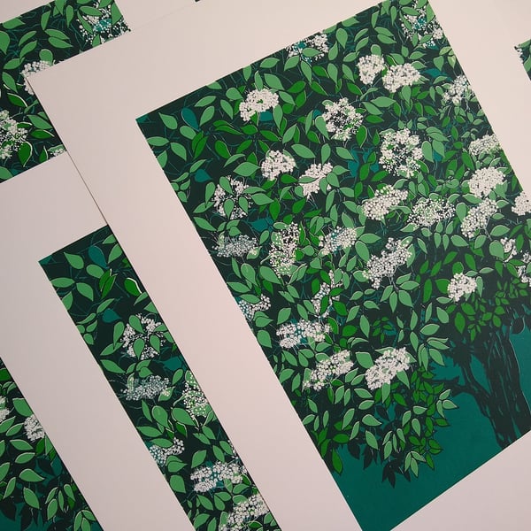 Elder Tree Green original screen TEST PRINT