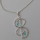 Sterling silver crystal drop pendant