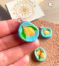 Handpainted Air Dry Clay Lemon Pendant Charm - Image 4