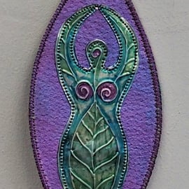 GAVM503 - Goddess - 19cm shield (80cm full length) Lilac-Turquoise