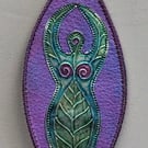 GAVM503 - Goddess - 19cm shield (80cm full length) Lilac-Turquoise