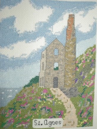 St. Agnes in Cornwall cross stitch chart