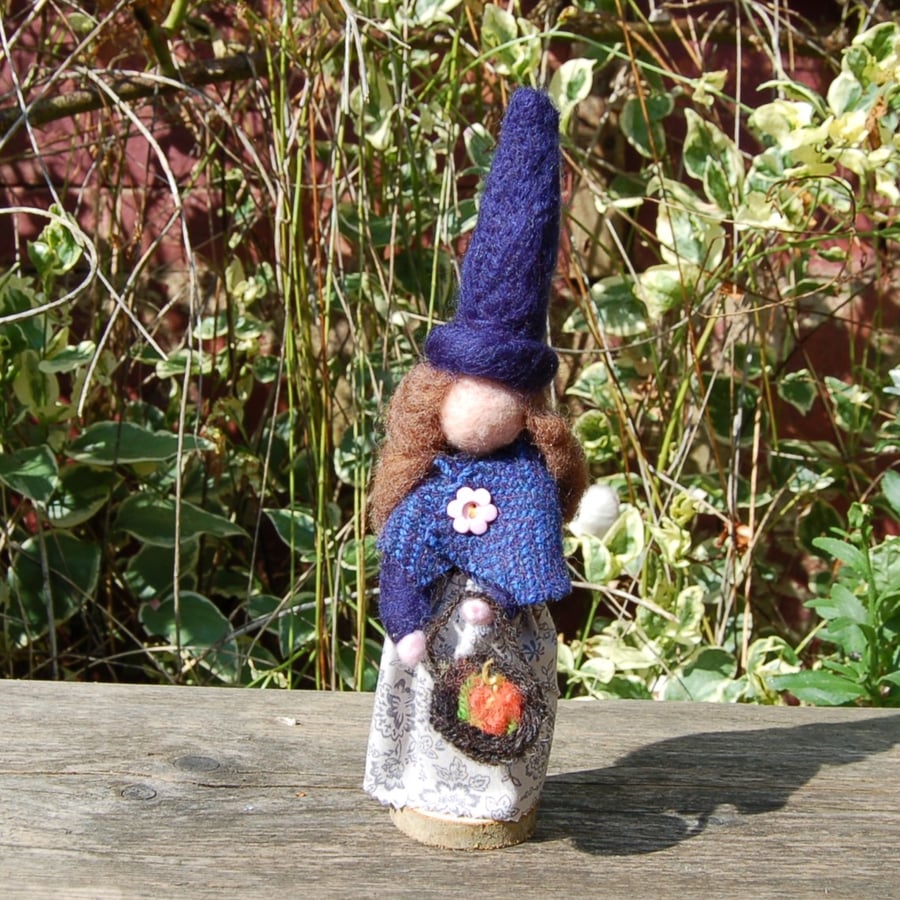 Needle felt Halloween wool witch,  Art Doll. Charity Donation