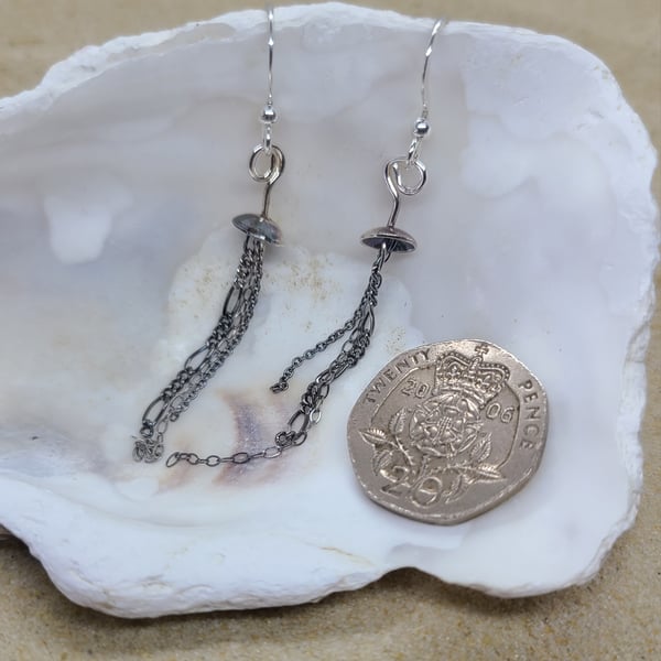 Sterling silver jellyfish earrings DE1