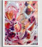 Abstract Floral Original Painting on Canvas, 11x14 inch 