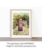 Original ACEO Miniature Watercolour Painting Classic K6 Telephone Box Tavistock - Image 5