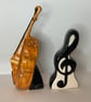 Double Bass and music note salt and pepper set. - Image 7