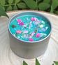 Soy Wax Candle in a Tin with Confetti-Style Decoration - Sea Salt Scent - Image 10
