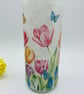Decoupage bottle light with tulips, summer flowers, floral design - Image 6