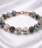 Copper Wire Wrapped Tree Agate Bangle - Image 3