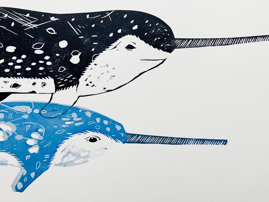 Narwhal and Calf