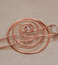 Copper Spiral bun cage ,hair bun holder,hair bun ,hair slide, copper bun holder - Image 2
