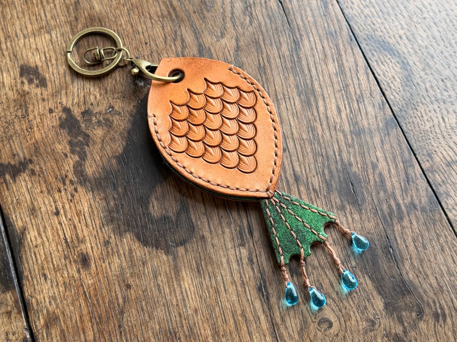 Fish Pouch Keyring Bag Charm