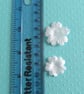 Metallic Silk organza Silver Blue cherry blossom flowers - Image 4