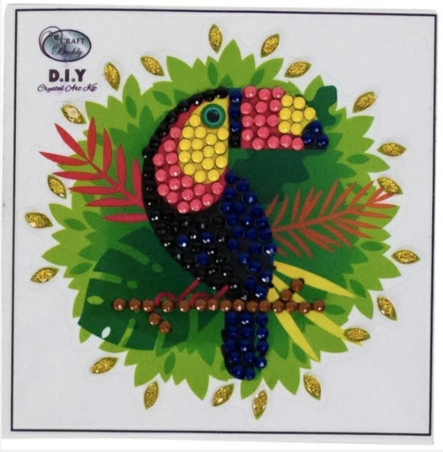 Toucan motif craft buddy crystal art sticker 