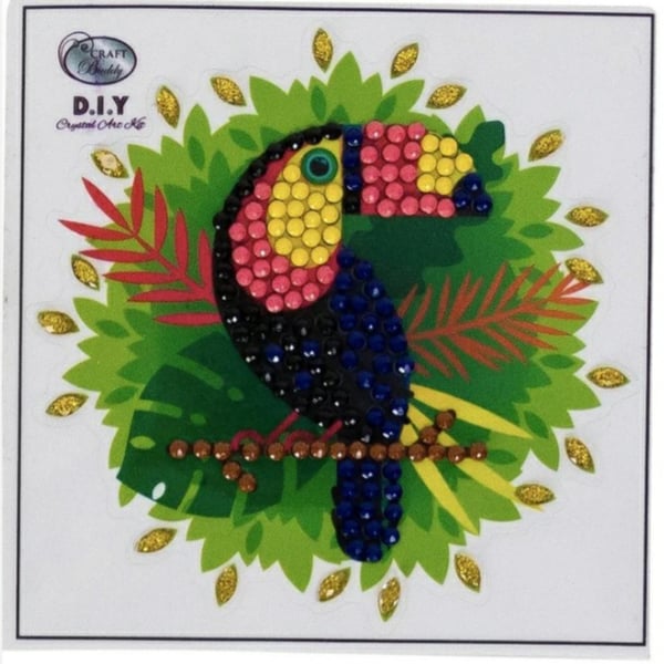 Toucan motif craft buddy crystal art sticker 