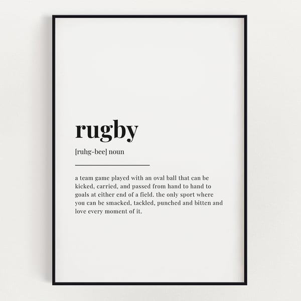 Rugby Definition Print