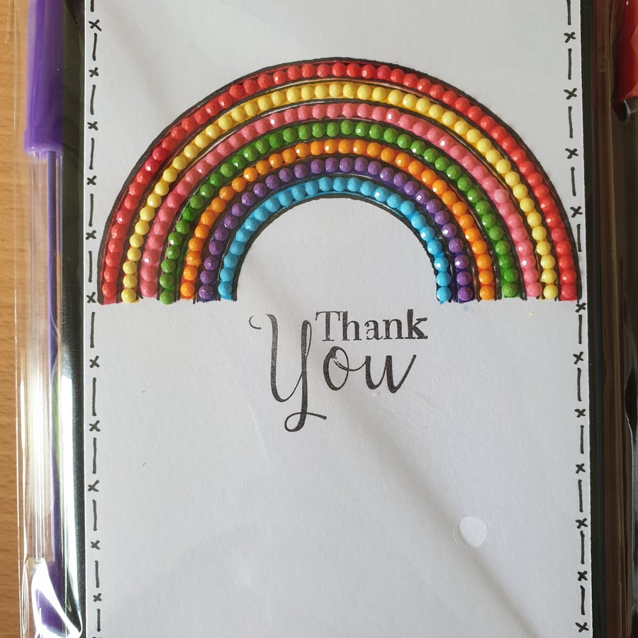 Rainbow notebook and pen 