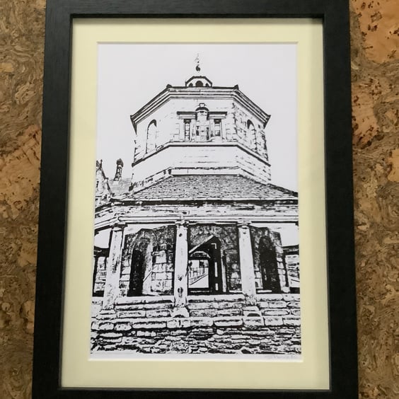 Original Monochrome Framed Print The Butter Mart Barnard Castle Unique Prints