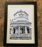 Original Monochrome Framed Print The Butter Mart Barnard Castle Unique Prints - Image 1