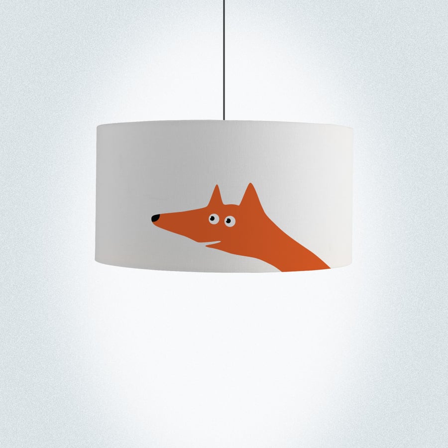 Fox Drum Lampshade, Diameter 45 cm (18"), Ceiling or floor lamp