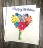 Stunning Handmade Quilled heart flowers Card