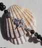 Red Garnet Gemstone Beaded Statement Necklace "Burgundy Sprite" - Image 6