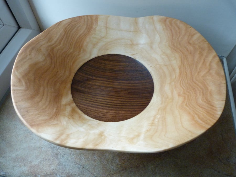 medium sized bowl from two woods