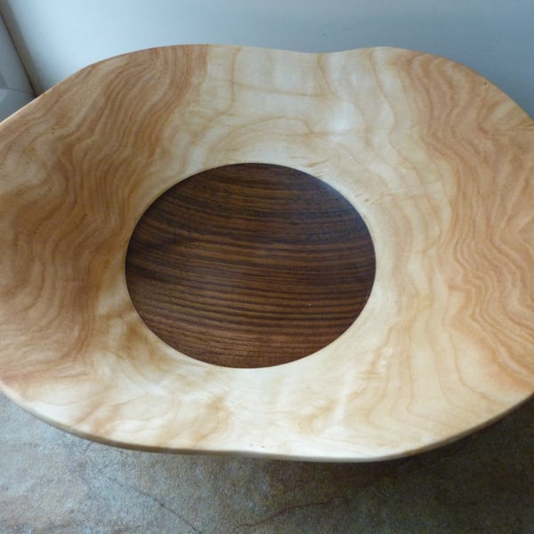 medium sized bowl from two woods