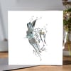 Running Hare Greeting card 