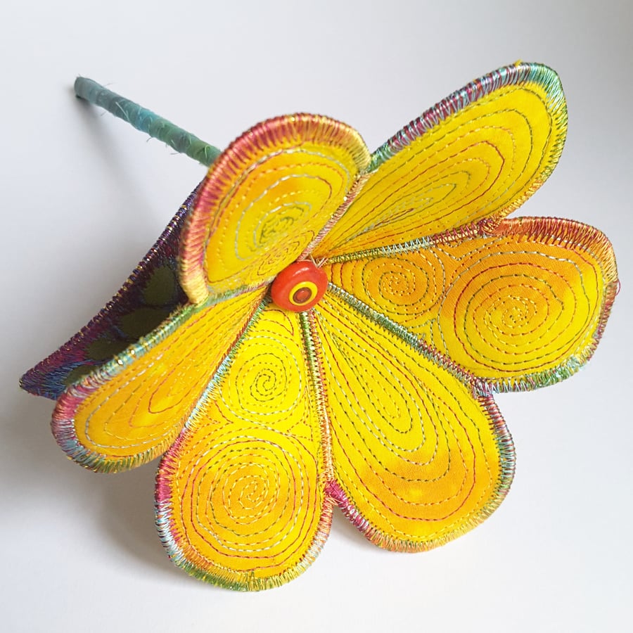 Textile Art Flower