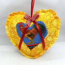 Handmade Easter Hanging Decorations Set – Yellow Chicken Bunny Heart Duck Orname