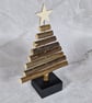 Small Free Standing Wooden Christmas Tree Decoration