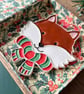 Christmas Fox ceramic decoration in a presentation box - Image 3