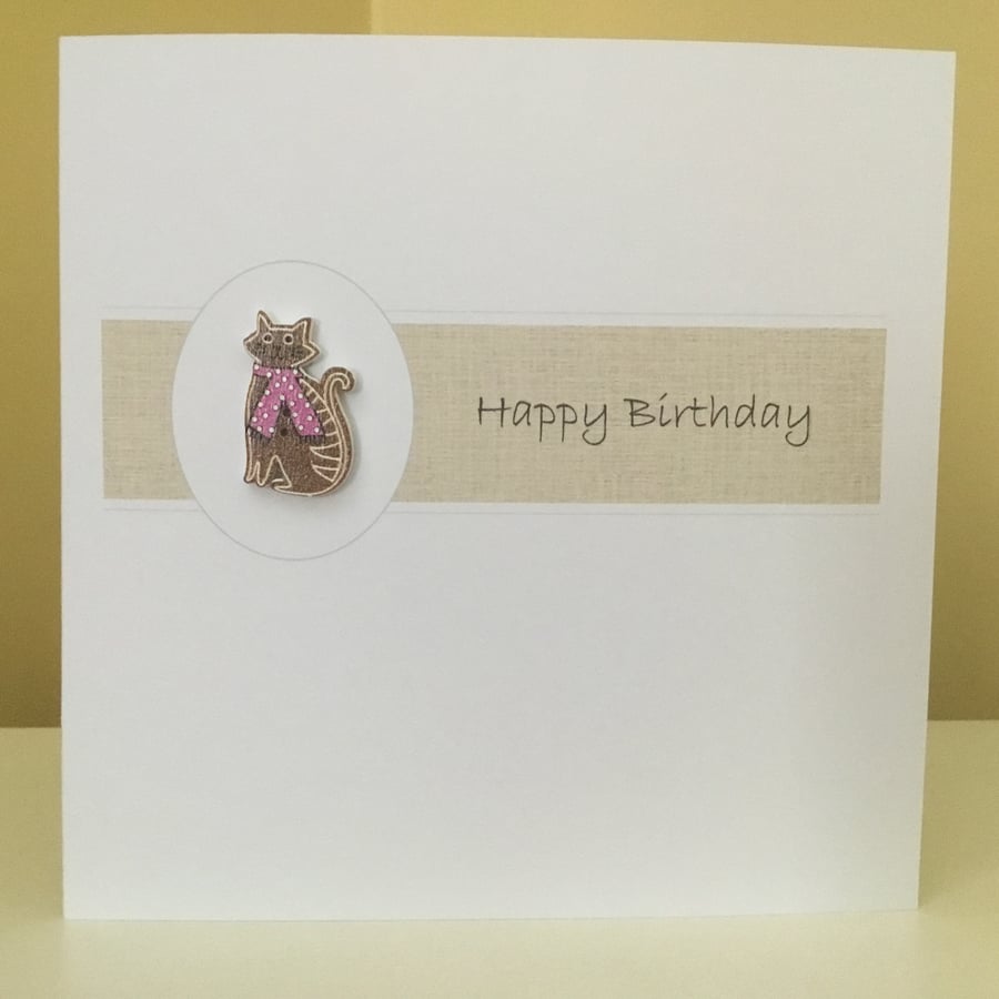 Birthday card for cat lovers - available in 8 colours